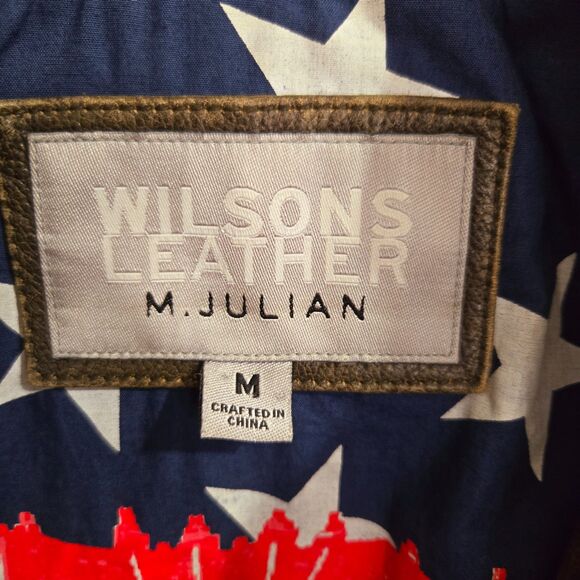 Wilsons M. Julian Mens M Dean Winchester Supernatural Leather Jacket Coat Moto - Picture 4 of 15